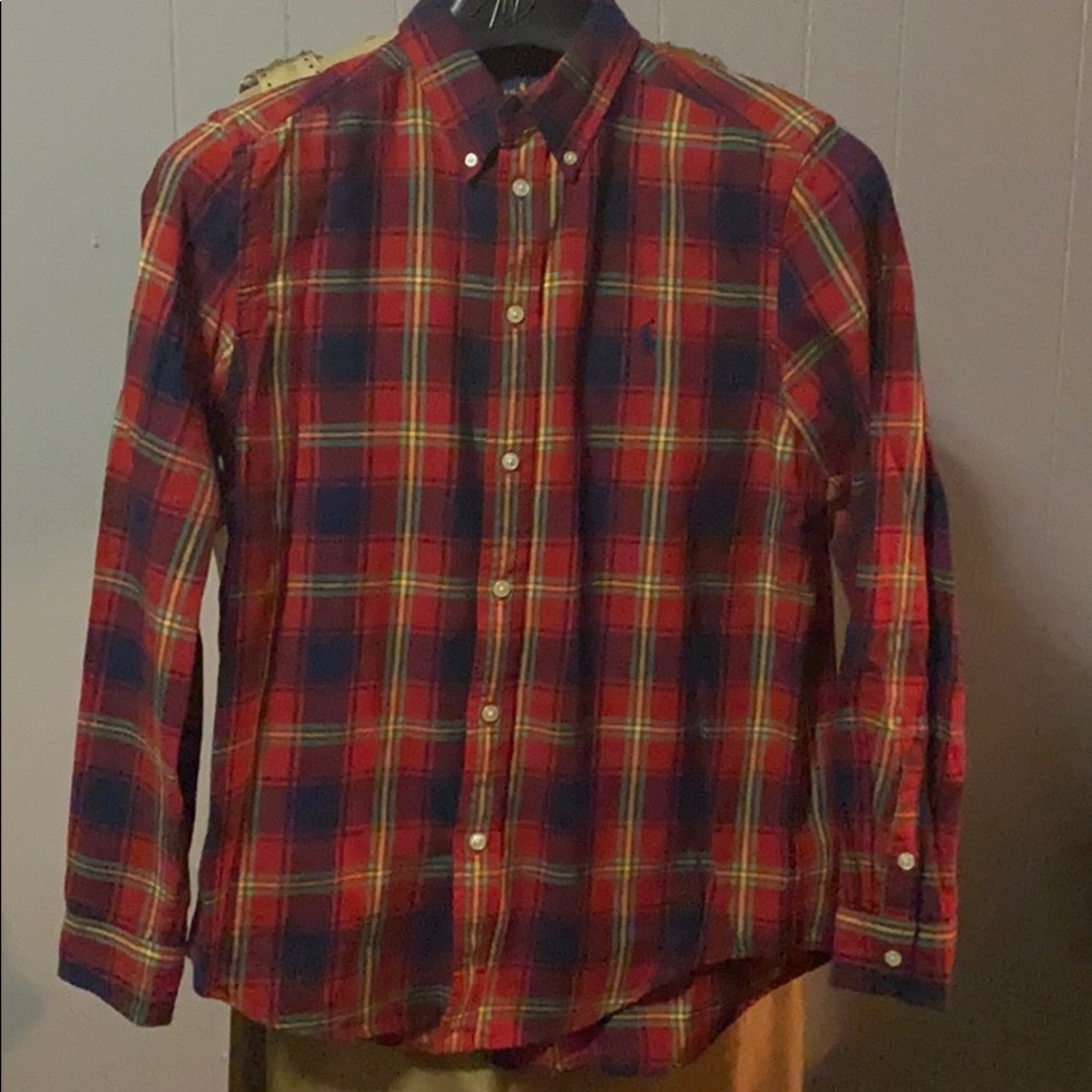 Ralph Lauren Plaid boys button up shirt